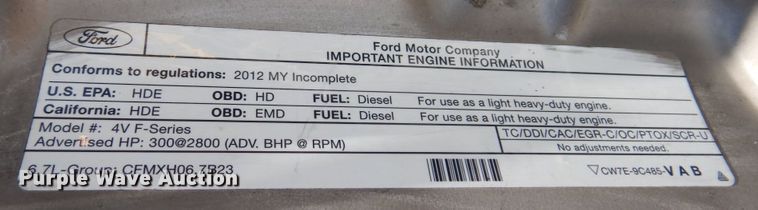 image for item KF9479 2012 Ford F550 Super Duty XL  utility / service truck