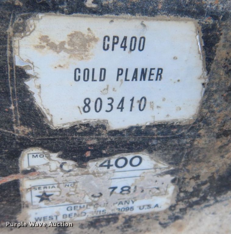 image for item KF9481 Gehl CP400  skid steer cold planer