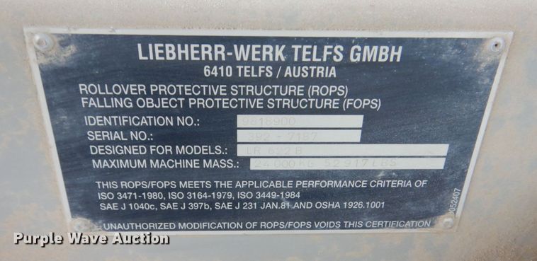 image for item KF9484 2005 Liebherr LR622B  track loader