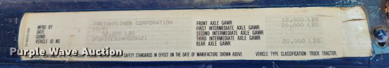 image for item KH9291 1992 Freightliner FLD  dump truck