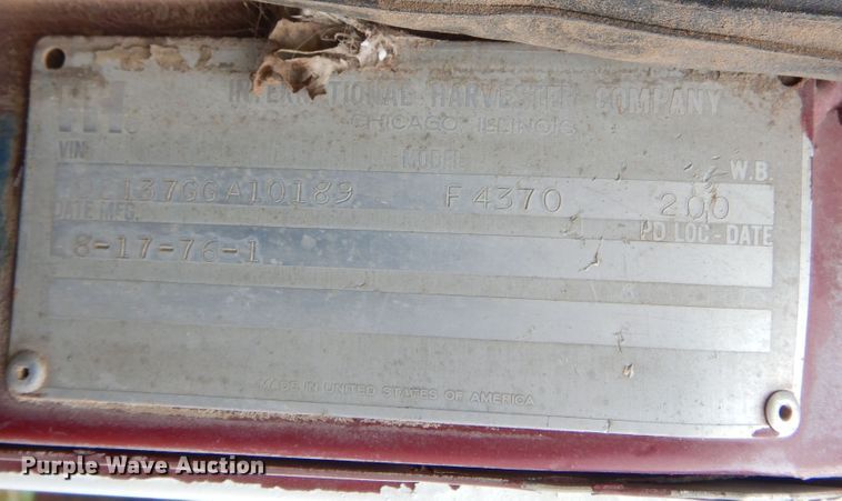 image for item KO9998 1977 International Transtar 4300  dump truck