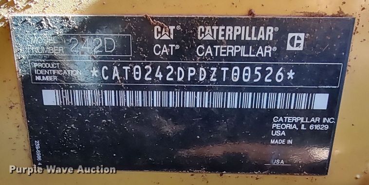 image for item LK9799 2014 Caterpillar 242D  skid steer loader