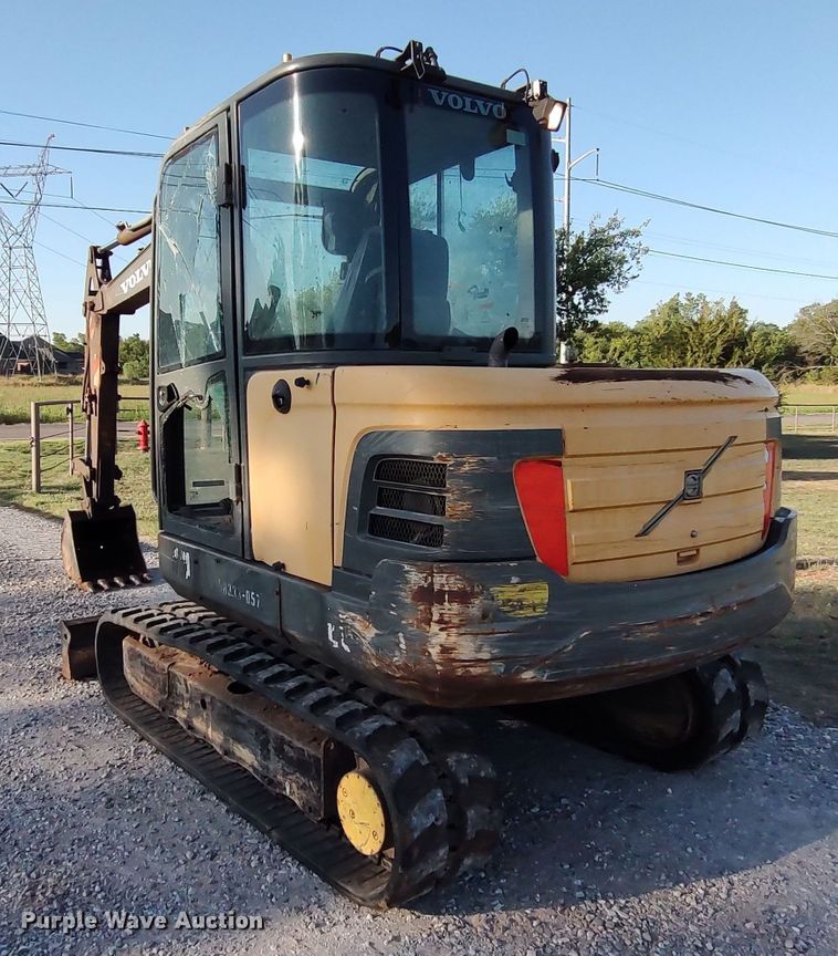 image for item LK9856 2012 Volvo EC55C  mini excavator