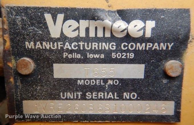 image for item LK9857 1995 Vermeer T655  trencher