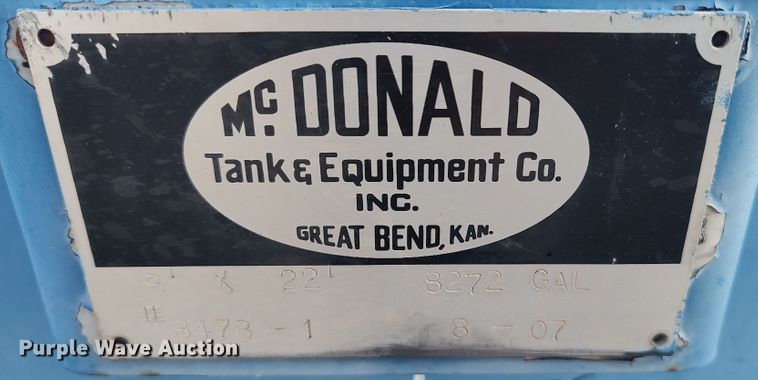 image for item LK9858 2007 Mcdonald  fuel tank