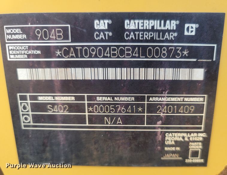 image for item LM9772 2007 Caterpillar 904B  wheel loader