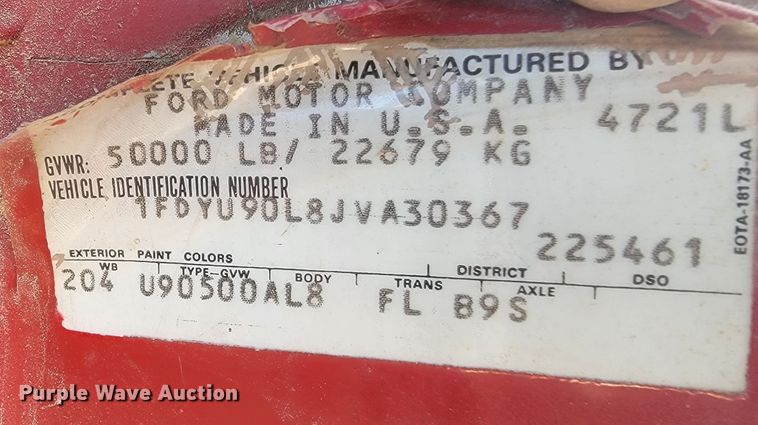 image for item LO9047 1988 Ford LT9000  dump truck