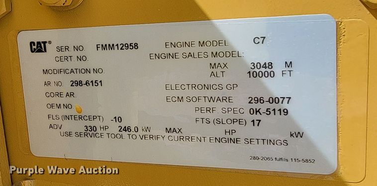 image for item LO9057 Caterpillar C7 Acert  engine