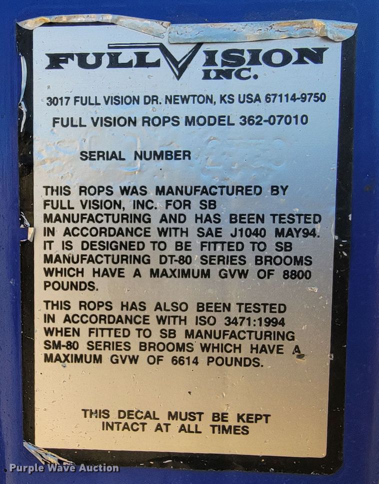 image for item LO9068 2017 Superior Broom DT80K  broom