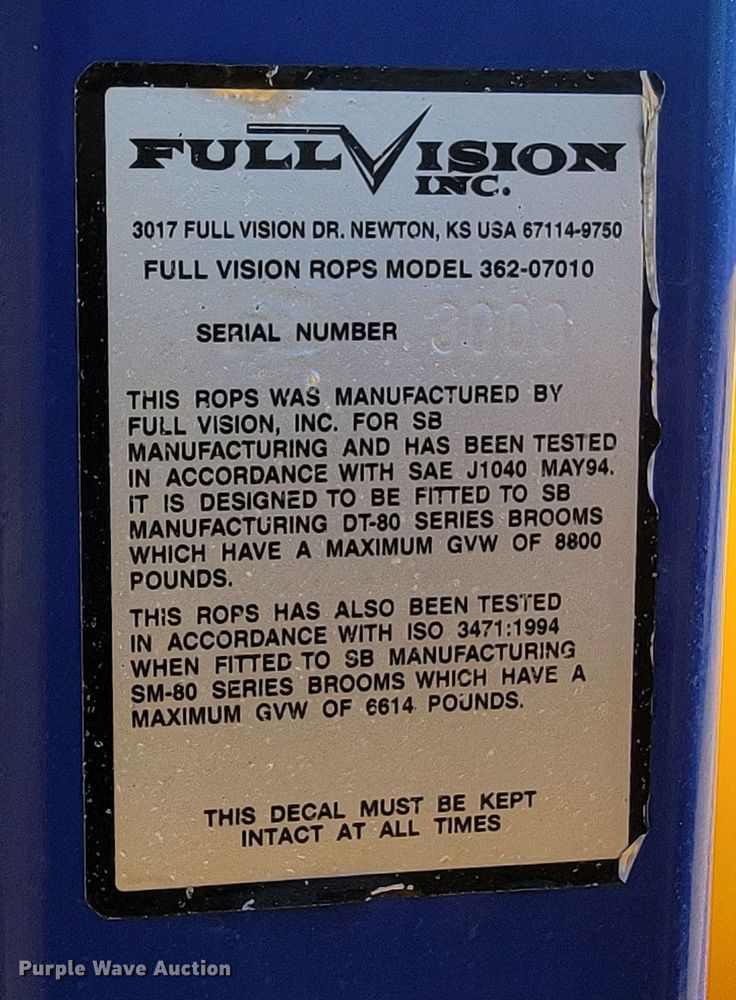 image for item LO9069 2017 Superior Broom DT80K  broom