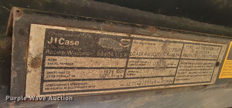 image for item LO9097 Case 850B  track loader