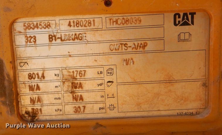 image for item LU9593 2007 Caterpillar 324D L  excavator