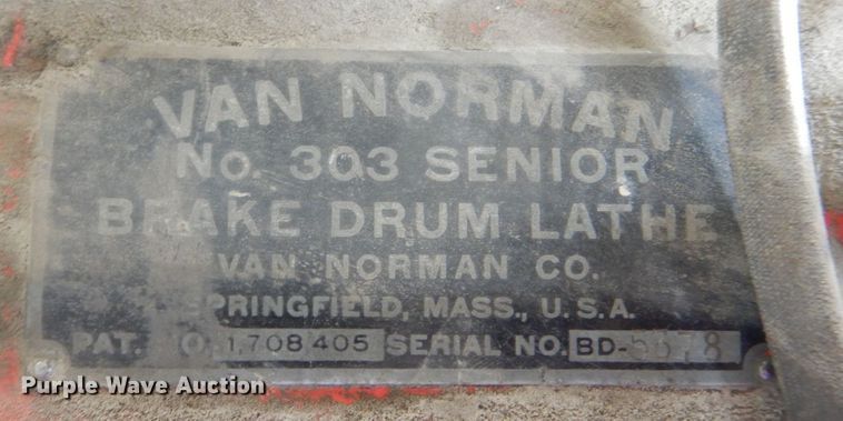 image for item MF9225 Van Norman  brake lathe