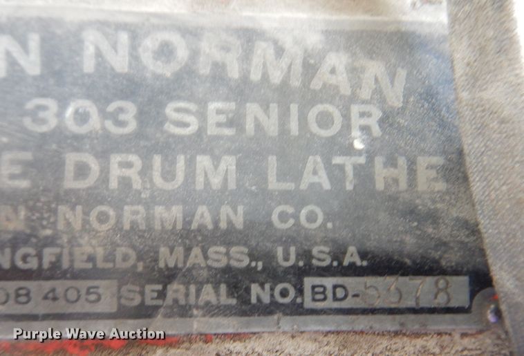 image for item MF9225 Van Norman  brake lathe