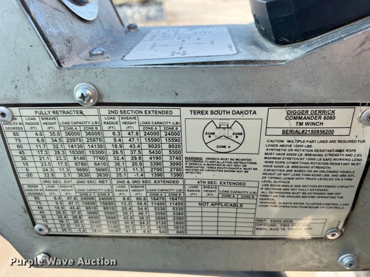 image for item MR9882 2016 Freightliner Business Class M2  digger derrick truck
