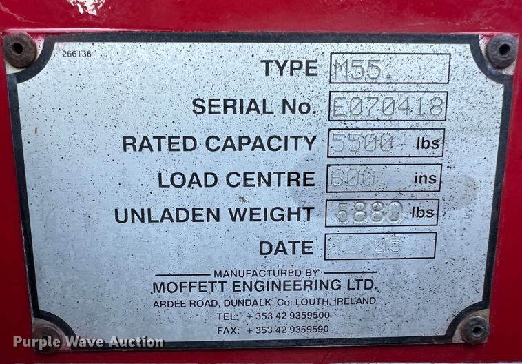 image for item MR9916 2005 Moffett M55  forklift