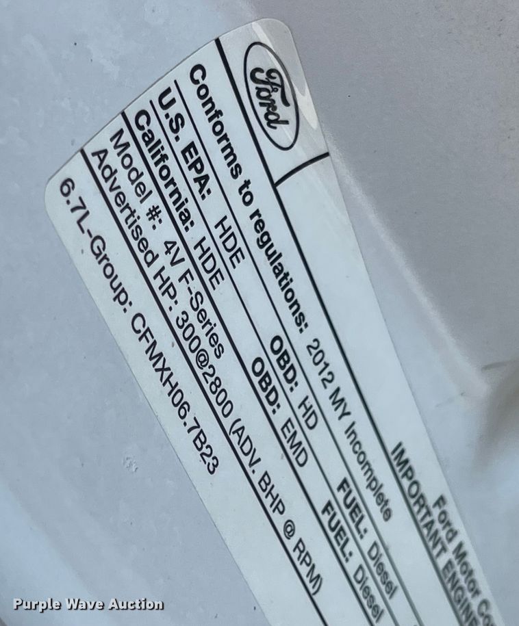 image for item MU9235 2012 Ford F550 Super Duty XL  flatbed truck