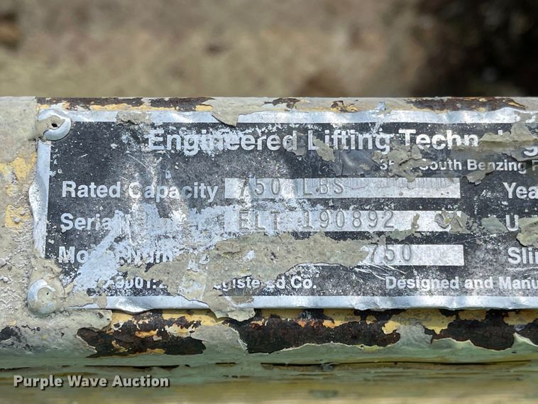 image for item MU9244 2019 Engineered Lifting Technologies  man basket