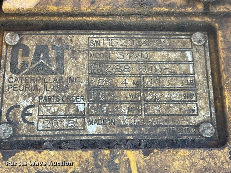 image for item MU9246 2017 Caterpillar 313F L GC  excavator