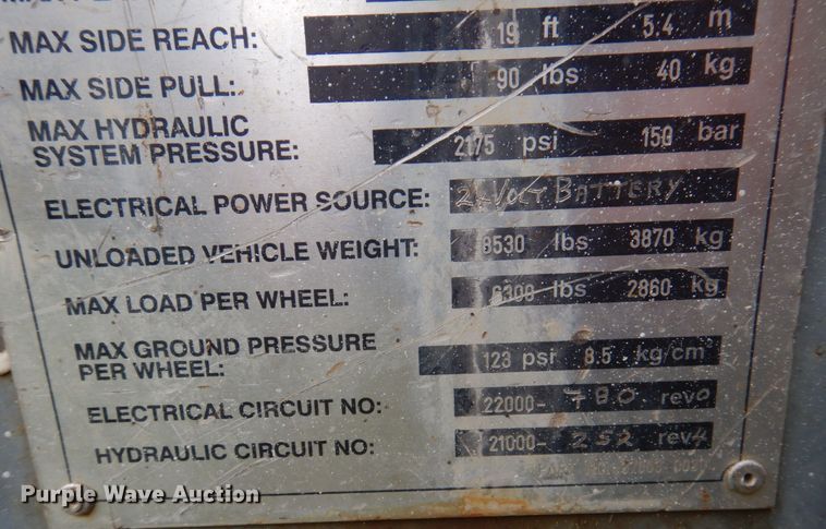 image for item MU9755 1998 Terex TA33E  boom lift