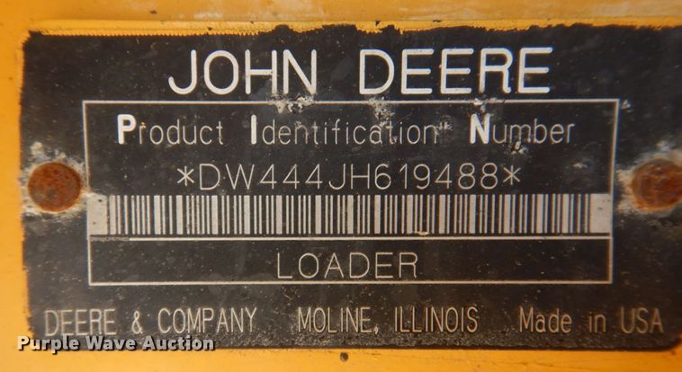 image for item DP0344 2008 John Deere 444J  high lift wheel loader