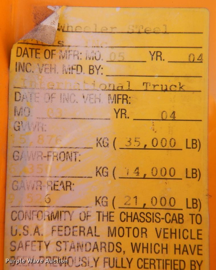 image for item DP0353 2005 International 7400  Crew Cab dump truck