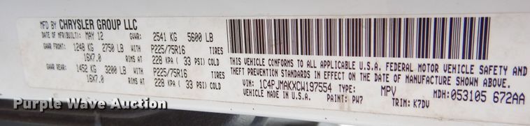 image for item DR1327 2012 Jeep Liberty  SUV