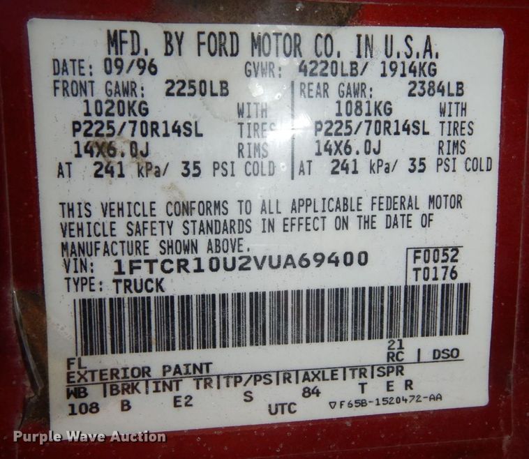 image for item DS1432 1997 Ford Ranger XLT  pickup truck