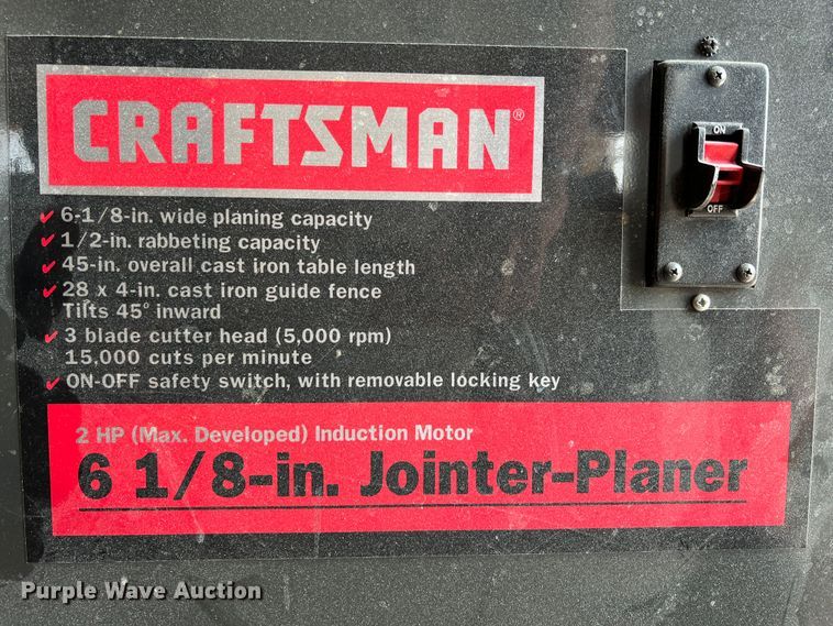 image for item IA9161 Craftsman  jointer/planer