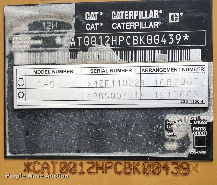 image for item IA9194 2004 Caterpillar 12H  motor grader