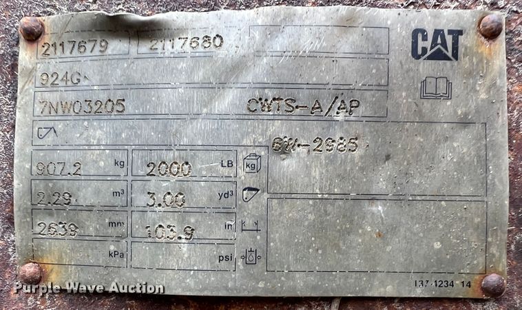 image for item IA9213 2005 Caterpillar 924G  wheel loader