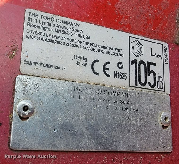 image for item JC9566 Toro Groundsmaster 4000D  lawn mower