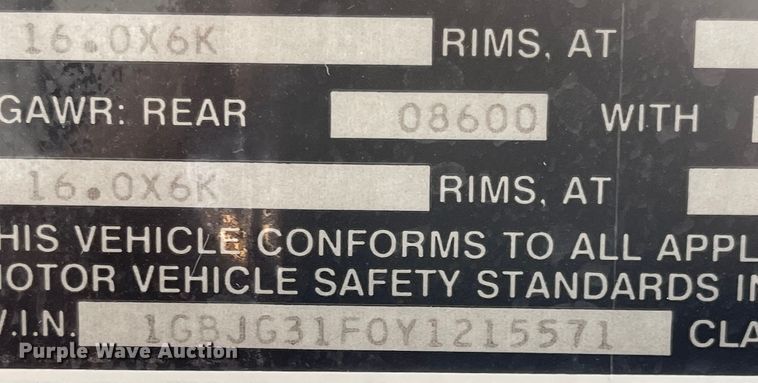 image for item JD9348 2000 Chevrolet Express 3500  school bus