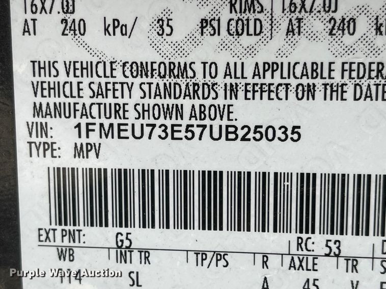 image for item JF9086 2007 Ford Explorer  SUV