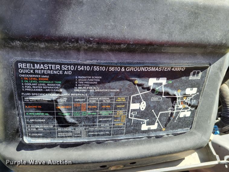 image for item JZ9133 2010 Toro ReelMaster 5410 03670  reel mower