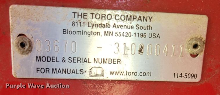 image for item JZ9133 2010 Toro ReelMaster 5410 03670  reel mower