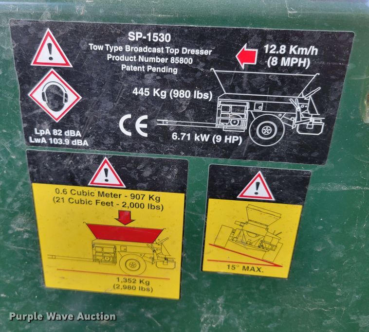 image for item JZ9141 Turfco SP-1530  top dresser
