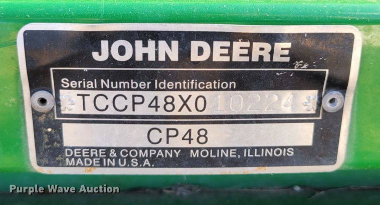 image for item JZ9145 John Deere CP48  core pulverizer