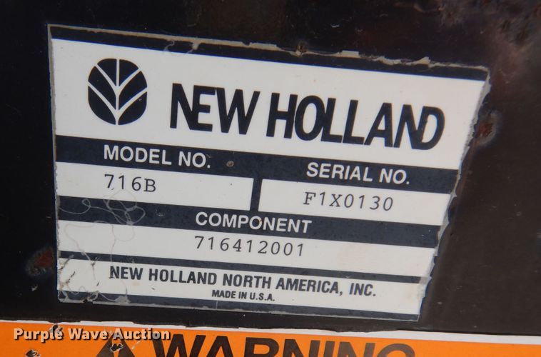 image for item KF9249 New Holland 716B  snow blower