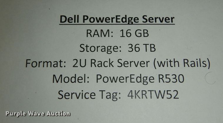 image for item KF9312 Dell PowerEdge R530  server