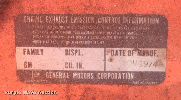 image for item KF9451 1975 Chevrolet C65  pumper fire truck