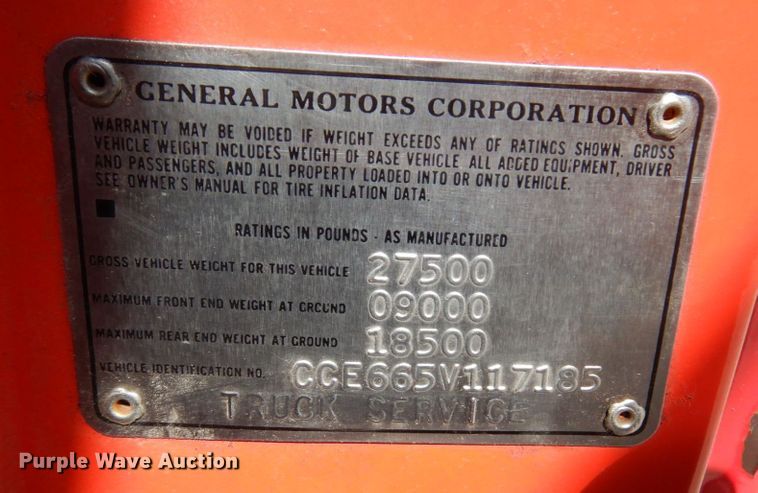 image for item KF9451 1975 Chevrolet C65  pumper fire truck