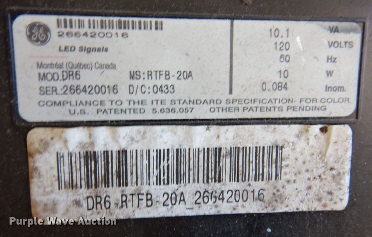 image for item KF9459 (5) pallets of traffic signals