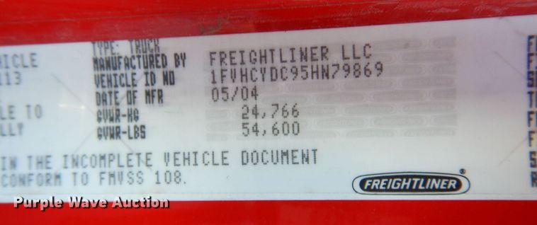 image for item KF9496 2005 Freightliner M2  dump truck