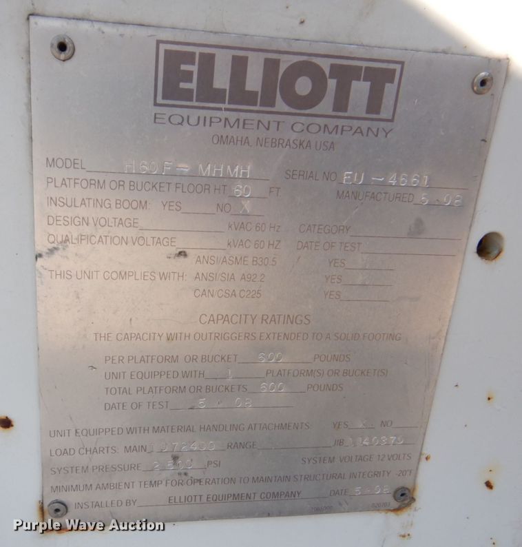 image for item KF9506 2008 International WorkStar 7400  bucket truck