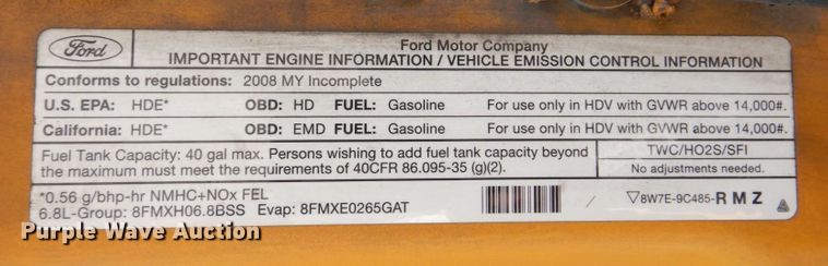 image for item KF9509 2008 Ford F550 Super Duty XL  bucket truck