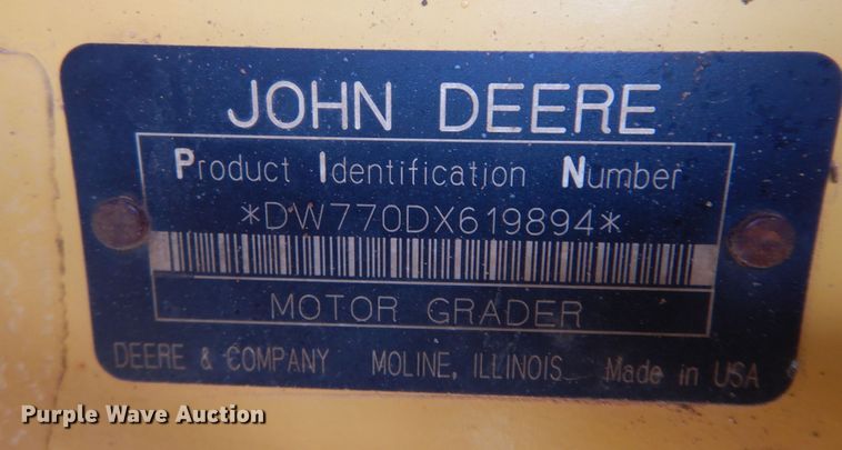 image for item KP9004 2008 John Deere 770D  motor grader