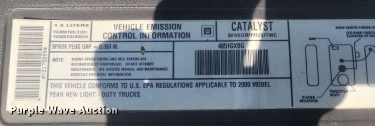 image for item LM9754 2000 Chevrolet Silverado 1500  pickup truck