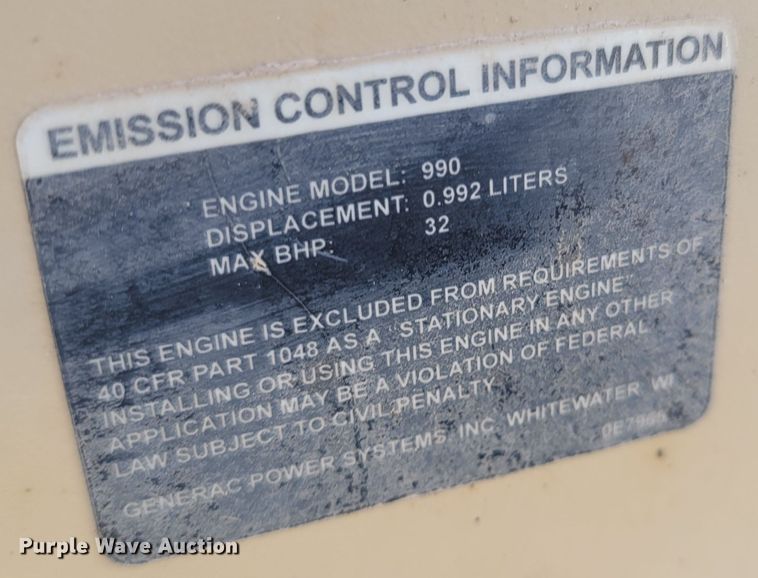 image for item LN9547 Generac Guardian  generator