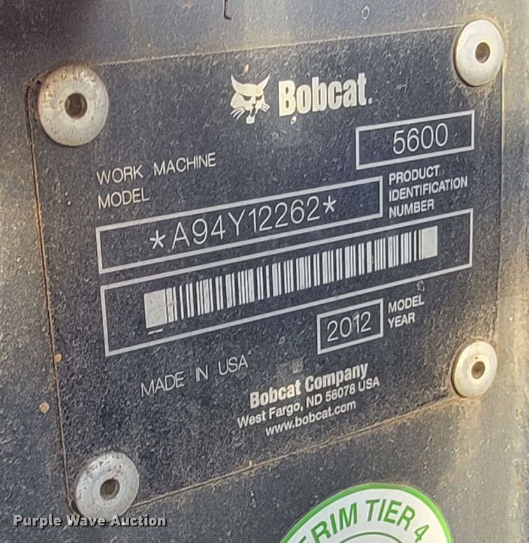 image for item LO9214 2012 Bobcat Toolcat 5600  utility vehicle